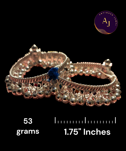 Silver baby bell anklet