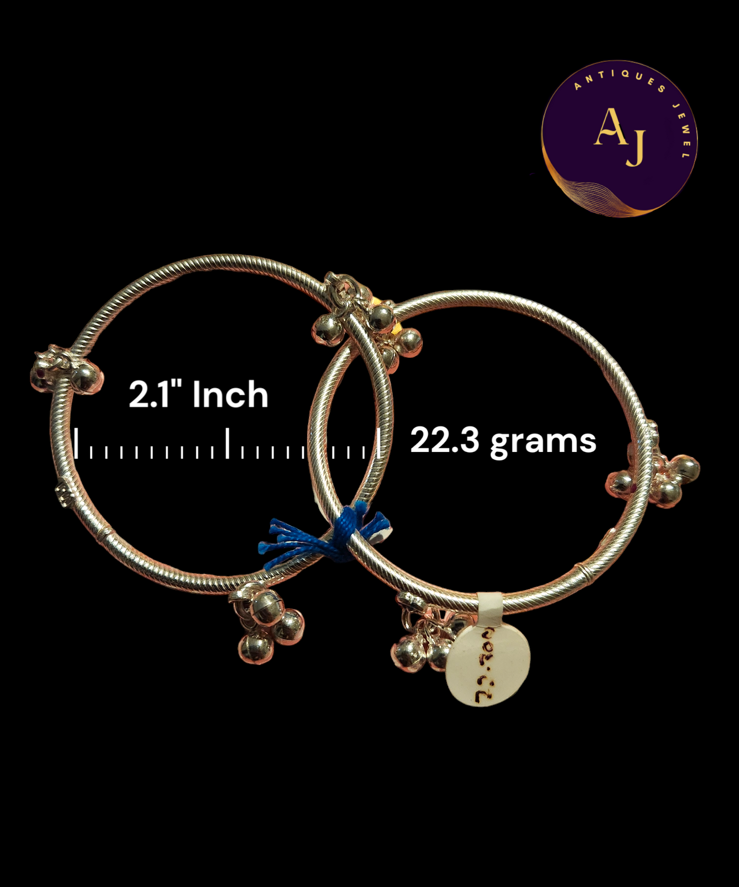 Silver baby kada bangle